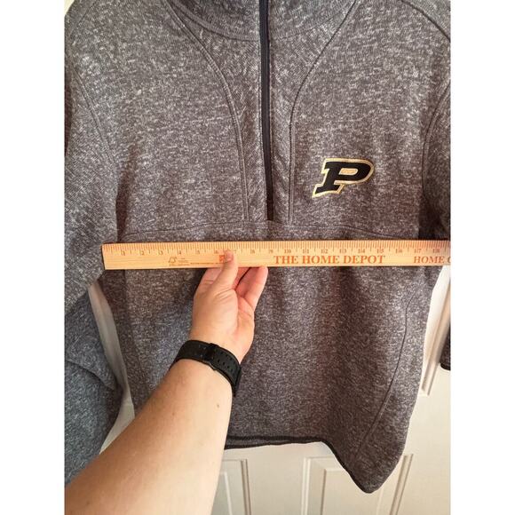 Antigua Purdue Boilermakers Gray 1/4 Zip Pullover Sweater Men’s Large - Picture 7 of 11